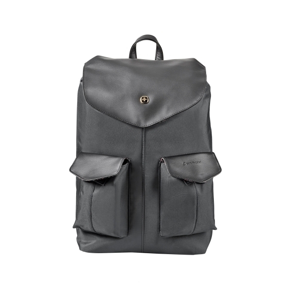 2-w-1 plecak i plecak na jedno ramię na laptop 14` / tablet 10` Wenger MarieJo czarny/motyw kwiatowy